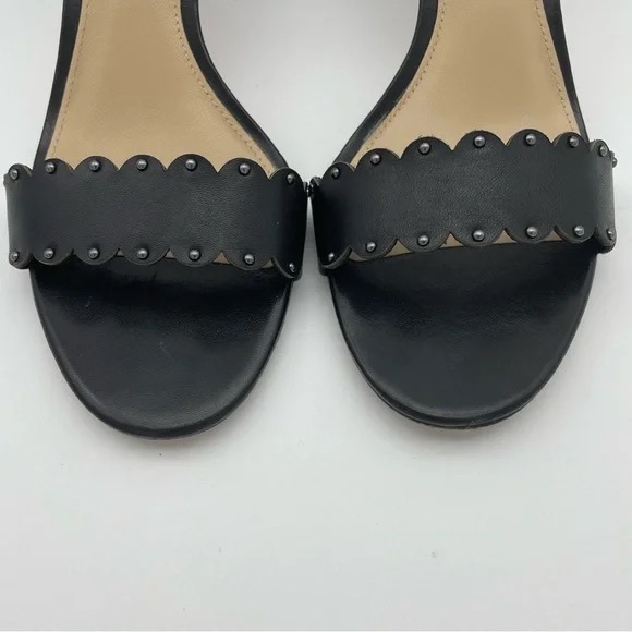 Coach Leather Monica Black Kitten Heel Sandal, Sz 7 - Picture 3 of 14